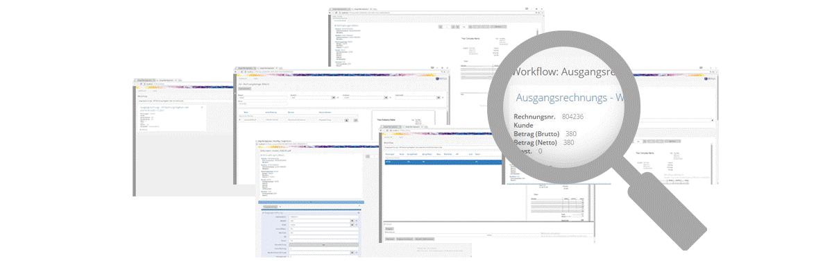 Grafische Darstellung der mobilen Workflows durch die dotiga-WebApp